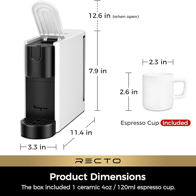 Detail shot of the removable drip tray and grid on the front of the espresso maker.